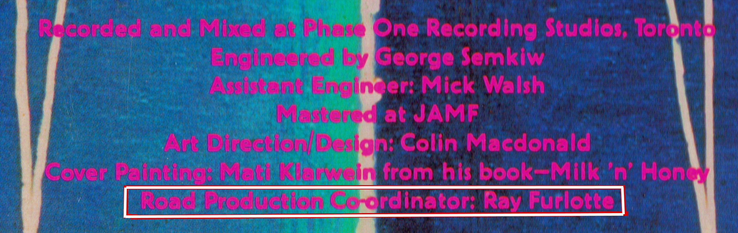 SS1 LP back cover credits SS1 LP back cover credits