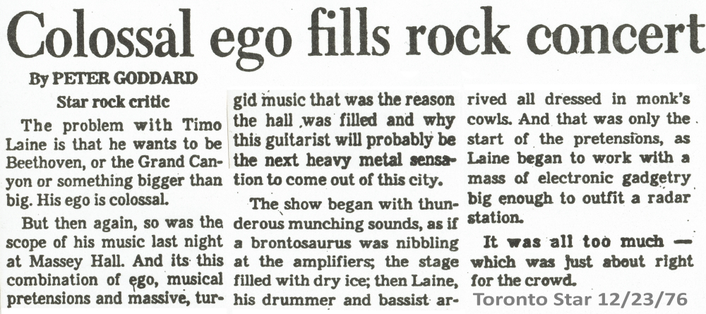 Massey Hall Toronto Star review