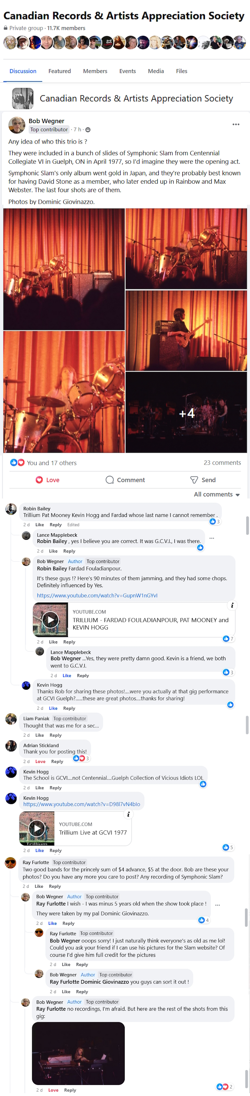 Facebook posting Symphonic Slam photos Facebook posting Symphonic Slam photos